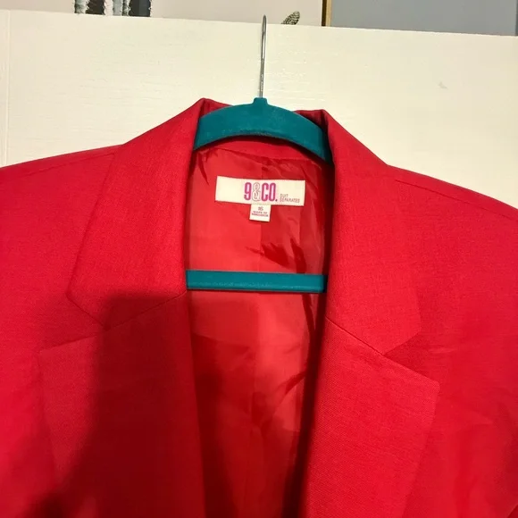 Vibrant Red Women's Blazer by 9 & Co. - Picture 5 of 11